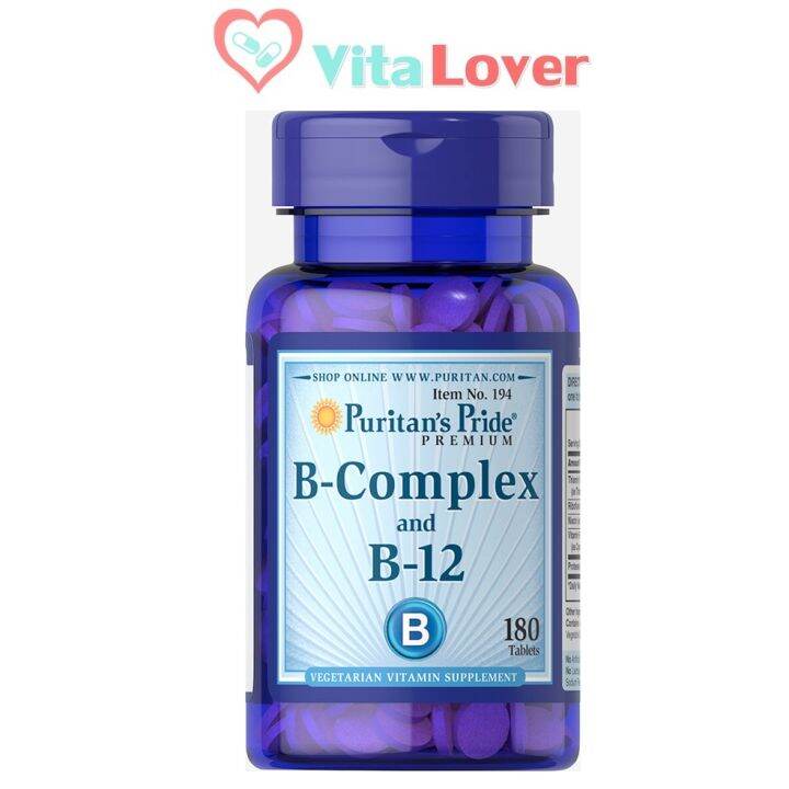 ((ขวดใหญ่ สุดคุ้ม)) Puritan's Pride Vitamin B-Complex And Vitamin B-12 ...