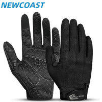 NewCoast ถุงมือถุงมือสำหรับฝึกในยิมจักรยานเสือภูเขาสำหรับผู้ชาย,หน้าจอสัมผัสถุงมือเต็มนิ้วขี่จักรยานกลางแจ้ง