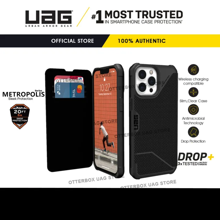 Original UAG Metropolis Series ซองหนังระดับพรีเมียมสำหรับ Apple iPhone ...