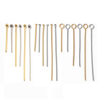 50pcs Gold Color Pins Nine Flat Jewelry Making Accessories 20mm 30mm 40mm