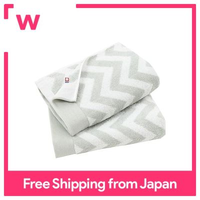 ชุดผ้าฝ้ายแบบสแกนดิเนเวียดูดซึมน้ำผ่านการรับรองผ้าเช็ดตัว Imabari ผ้าเช็ดตัว Hiorie ช้า2แผ่นสีเทาหินผลิตในประเทศญี่ปุ่น