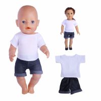 Doll Clothes white T-shirt Wear fit  Doll For 18 inch /43 cm  -  Children best Birthday Gift n1426 Hand Tool Parts Accessories