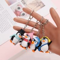 【LZ】♂  Cartoon Penguin Keychain for Children Bag Pendant Animal Keyring Toy Accessories Gift for Kids