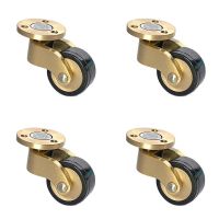 NEW 4PCS Brass/Brass+Rubber Furniture Casters Table Chair Sofa Bar Piano Universal Wheel Wear-resistant Silent Furniture Rollers Furniture Protectors