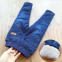 2020 New High quality thick winter warm cashmere kids baby pants Boys Girls children cotton trousers children jeans1-6Y