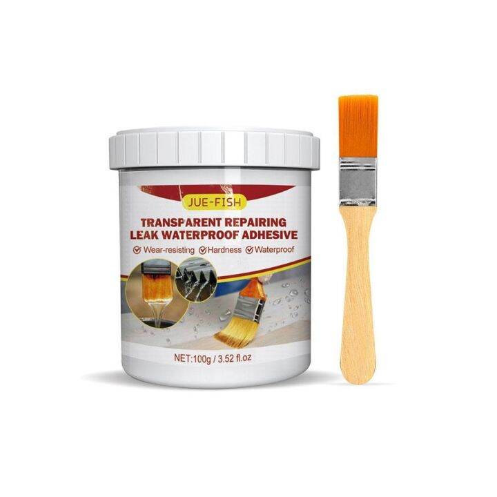 【cw】 100g Transparent Sealant Paste Waterproof Glue Brush Sealer Mighty