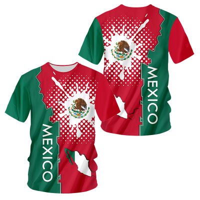 เม็กซิโกธงเสื้อยืดเสื้อฟุตบอล2022สัญลักษณ์แห่งชาติฟุตบอลทีมเสื้อผ้า2223แขนสั้นประเดิม Estados Unidos Mexicanos