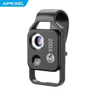 Apexel MS002 200X kính hiển vi điện thoại điện thoại ống kính clip cho