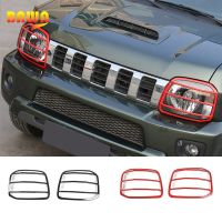 BAWA โคมไฟรถโลหะ Hoods สำหรับ Suzuki Jimny 2007 + ไฟหน้าหลอดไฟหน้าสติกเกอร์ปิดสำหรับ Suzuki Jimny สีดำแดง