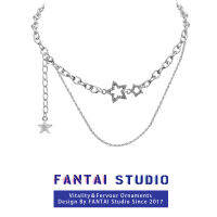 FANTAI สร้อยคอดาวห้าแฉก2023กระดูกไหปลาร้าผู้หญิงใหม่เข้าได้กับทุกชุดที่ไม่ซีดจางดีไซน์เท่ๆรู้สึกสนใจเป็นพิเศษหรูหราเบาๆ