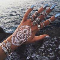 1PC Lace Tattoo White Lace Tattoo Sticker Silk Printing Arm Sticker Sexy Bracelet Tattoo Disposable Tattoo Waterproof