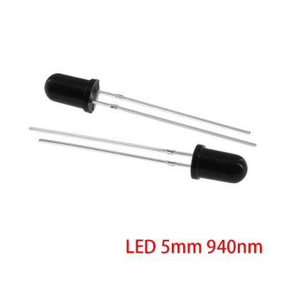 【LZ】♈  100pcs LED 5mm 940nm IR Receiving Diode Round Tube Light