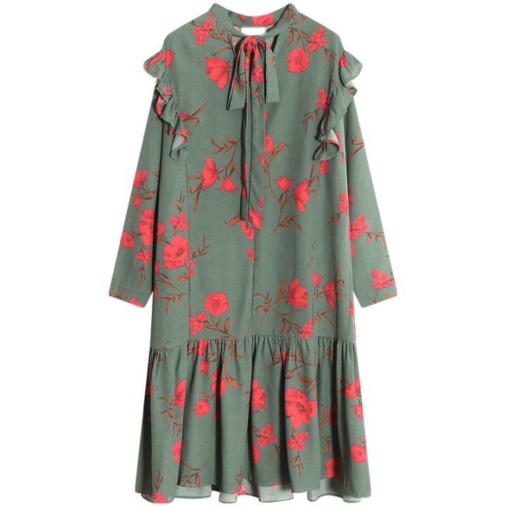 xitao-dress-women-full-sleeve-loose-female-print-dress