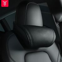 Headrest Rest Neck Tesla 3/Y/X/S Leather Memory Foam Pillows Car Accessories