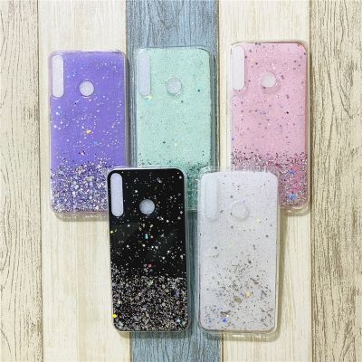 ∈♂❐ เคสโทรศัพท์ซิลิโคนใสประดับกลิตเตอร์สําหรับ Huawei Y6P 2020 Y7P 2020 Y5P 2020 Y6 P 2020 Y7P 2020 Y5P 2020