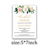 Bridal Shower Invitation Cards，custom Invite, Blush and Gold Floral Invitation cards