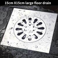 5.5 Inch Square Shower Drain 15x15cm Special Stainless Steel Water Drain Increase Deodorant Floor Hotel Villa Project Traps Drains