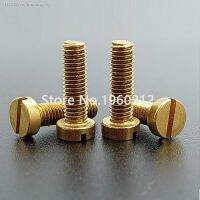 ℡☄ 2-20pcs M1 M1.2 M1.4 M1.6 M2 M2.5 M3 M4 M5 M6 M8 M10 xL DIN84 Brass Slotted Cheese Head Screw Brass Screw Brass Bolt