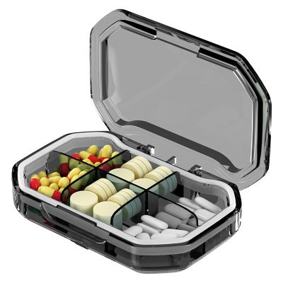 【YF】☫  4/6 Grids Organizer for Tablets Pill with Sealed Cases