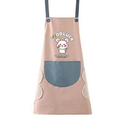 Cute Cartoon Mouse Kitchen Apron for Men Women Home Cleaning Tools Waterproof Apron Easy To Clean