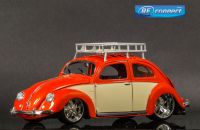 โมเดลรถโฟล์กเต่า โฟล์คสวาเกน บีเทิล 2 ประตู รถเต่า แร็คหลังคา ของเล่น สะสม Maisto Design 1:18 1951 Volkswagen Beetle Roof Rack Retro Vintage Car Japan Diecast Classic Model Toy Collection