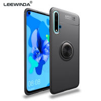 LEEWINDA สำหรับ Huawei Nova 5เคสโทรศัพท์สำหรับ Huawei Nova 5 Pro,Magnetic เกราะขอบซิลิโคนและโลหะด้านหลังแหวนปลอก