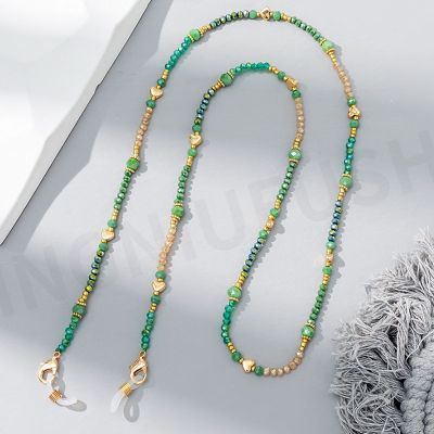 Mixed Color Crystal Beaded Glasses Chain Fashion Accessories Ladies Temperament Sunglasses Rope Headbands