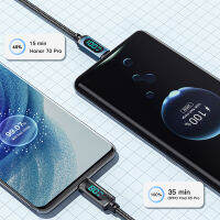 Essager 3PCS 7A USB Type C สายจอแสดงผล PD 100W Fast Charging USB C ข้อมูลสำหรับ Samsung Honor 70 Pro Oneplus Charger Wire