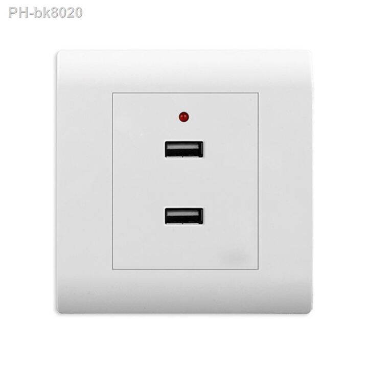 New Dual USB Wall Socket Charger AC/DC Power Adapter Plug Outlet Plate