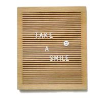 30X25Cm Square Letterboard Oak Wood Message Board 330 Plastic Letters Easel Drawstring Bag Letter Board Home Decor