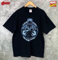 ลิขสิทธิ์แท้จาก Marvel เสื้อยืด Black Panther Wakanda Forever แขนสั้นผู้ชาย สีดำ Official licences mvx-178