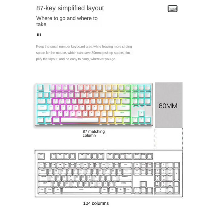 rgb-three-mode-wired-mechanical-keyboard-plastic-keyboard-84-key-hot-swappable-wired-gaming-keyboard-tea-switch-key-mechanical-keyboard