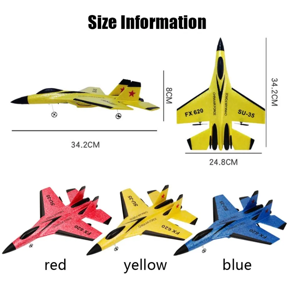 Avião Controle Remoto The Minator 2.4g Su35 Planador Top Cor Azul