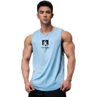 Original Iron wolf fitness vest vest mens loose muscle training running quick-drying high elastic breathable sports sleeveless vest summer