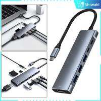 Shiwaki 9 In 1 Type C แท่นวางมือถือฮับพร้อม VGA 3 USB3.0อีเทอร์เน็ตสำหรับแล็ปท็อป