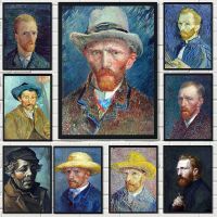 Vincent Van Gogh ภาพวาดรูป Self Portrait บทคัดย่อภาพวาดผ้าใบโปสเตอร์และพิมพ์ภาพผนัง Room Home Decor New