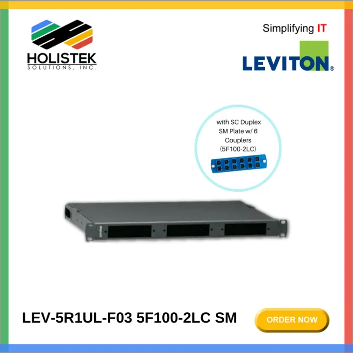 Leviton Fiber Optic Panel With Sc Duplex Sm Plate W 6 Couplers 5f100 2lc Holistek Lazada Ph 5309