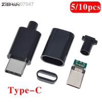 ☒۩  10pcs Type C usb3.1 3A fast charging USB Connectors Male Jack Tail Plug Electric Terminals welding DIY data cable accessories