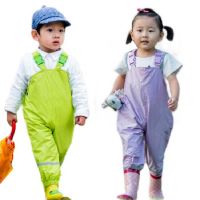 nd Waterproof Baby Girls Boys PU Rain Pants Breathable Trousers Single Layer Children Outerwear Kids Outfits For 1-8 Yrs Old