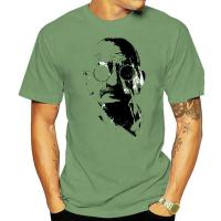 Mahatma Gandhi Grey Artwork สำหรับผู้ชายเสื้อคอกลมแขนลำลองขาสั้นพิมพ์ลายแฟชั่นผ้าฝ้าย100% ฤดูร้อนใหม่คอกลมขายส่งราคาถูกเสื้อยืดตลก