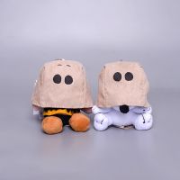 [COD] creative cute cartoon paper bag headgear plush toy doll pendant boutique key chain