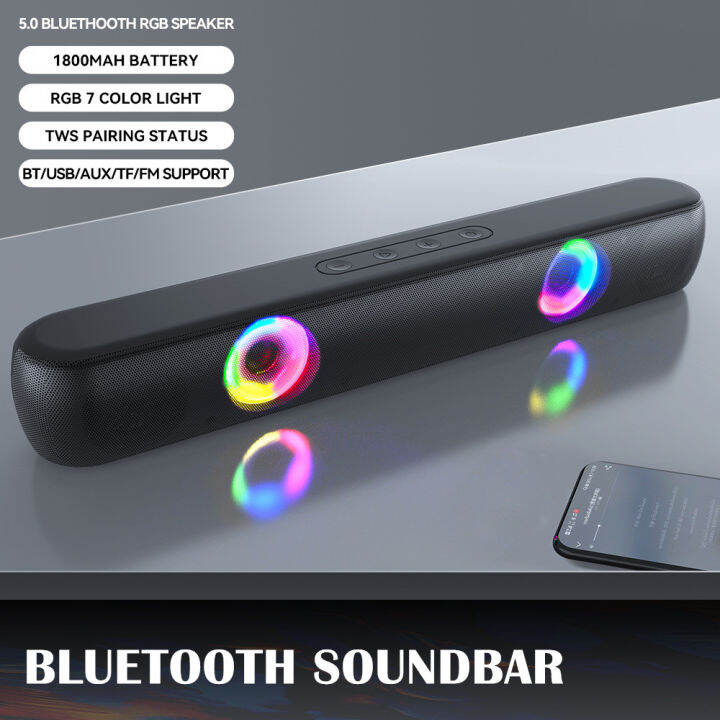 NEW Wireless Bluetooth Soundbar Speaker Portable Long Stereo Sound Bar ...