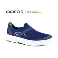 OOFOS MENS OOMG LOW WHITE/NAVY - รองเท้าแตะเพื่อสุขภาพ นุ่มสบายเท้าด้วยวัสดุอูโฟม บอกลาปัญหาสุขภาพเท้า