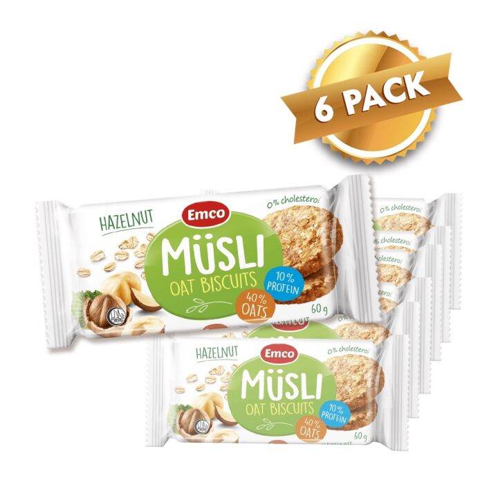 New 2023 Musli Hazelnut Oat Biscuits 60g (6 Packs) Lazada PH