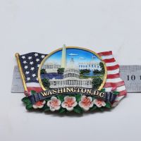 9.5X6.5CM Creative Washington Magnet Souvenirs 3D Refrigerator Magnets Sticker Travel Souvenir Kitchen Home Decoration