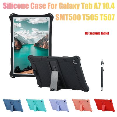 Tablet Case for Samsung Galaxy Tab A7 10.4 Tablet SMT500/T505/T507 Silicone Case Tablet Stand with Pen for Office