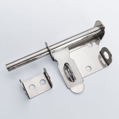 【LZ】▫  Anti-theft Durable Staple Stainless Steel Slide Bolt Hasp Hardware Door Latch Gate Trumpet Home Safety Practical Lock