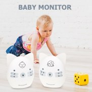 Cute Wireless Baby Monitor Cry Alarm Reminder 2 Way Audio Talk Portable