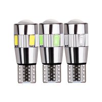 2x Car 5W5 LED Bulb T10 W5W LED Signal Light Canbus 12V 6000K Auto Claerance Wedge Side Reverse Lamps 5630 6SMD Blue