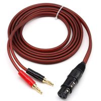 XLR to Banana Speaker Cable,XLR 3 Pin Dual Banana Plugs Audio Cable, Gold-Plated 4mm Plug to XLR3 Pro HiFi